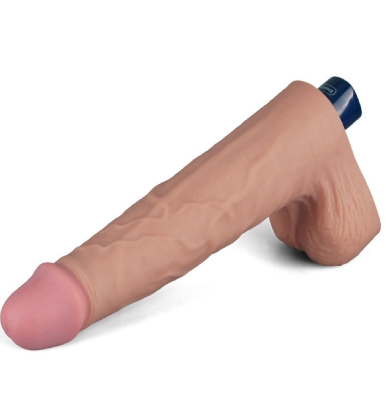 Lovetoy Real Softee u boji kože – realistični vibrator sa testisima, 27,2cm LV330214-4